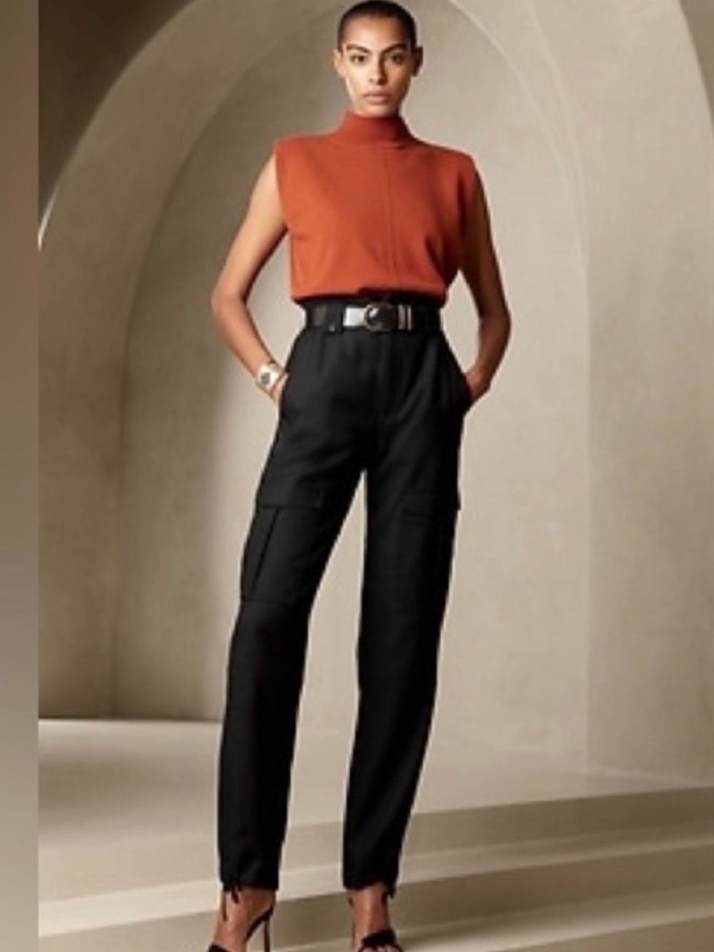 Banana Republic LIDO 100% WOOL CARGO PANT
